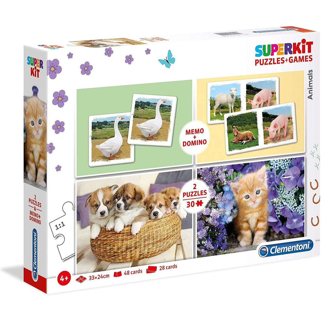 ANIMALS PUZZLE, DOMINO & MEMORY GAME     [20240]