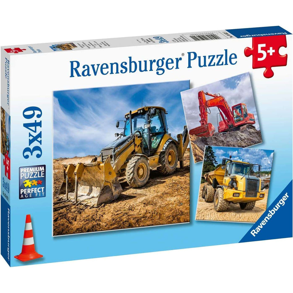 DIGGERS AT WORK 3X49PCS PUZZLE        [5032]