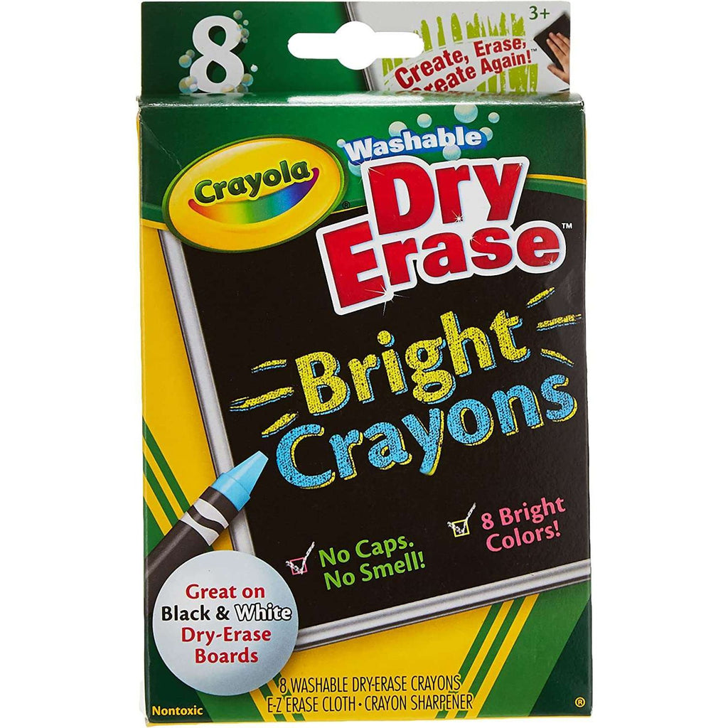 DRY ERASE MULTI-COLOURED CRAYONS 8 PACK [5202]