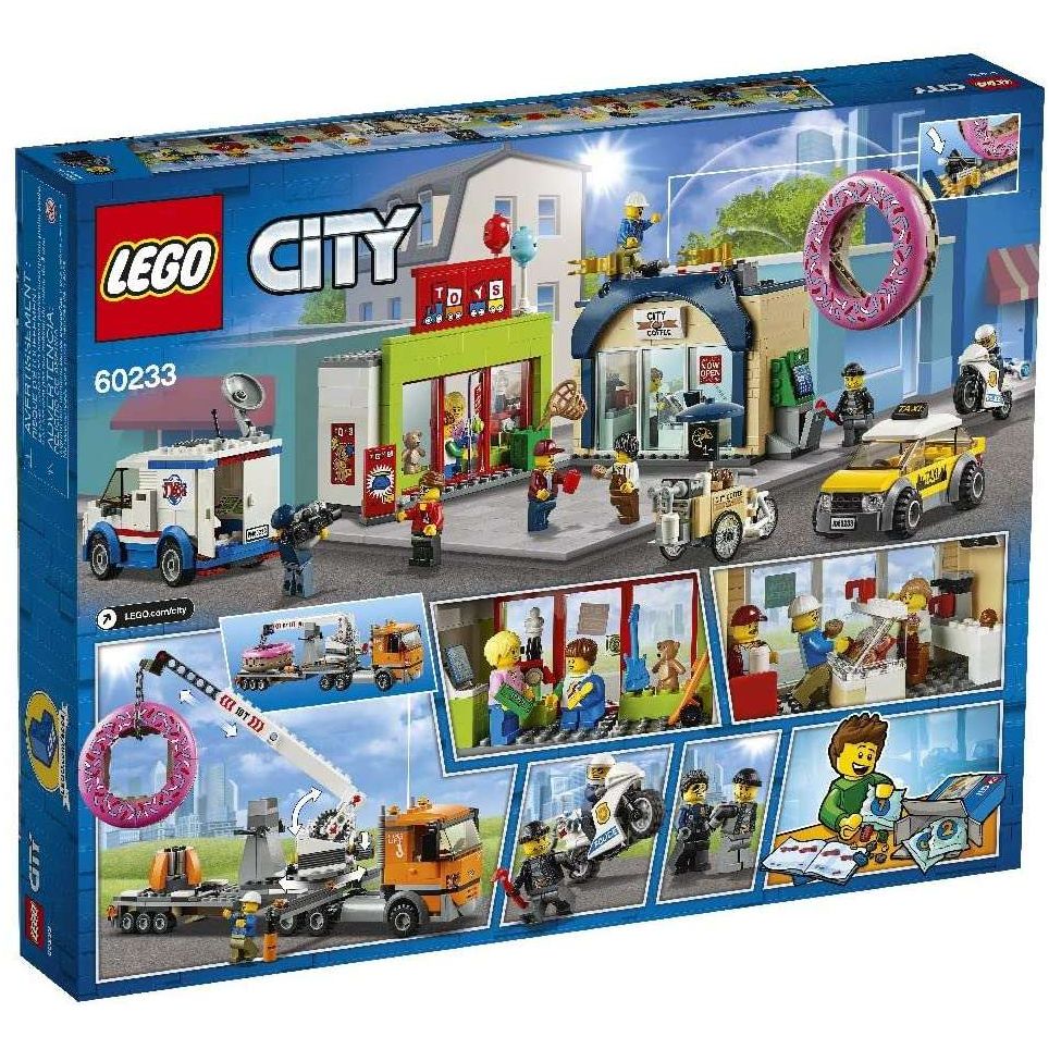 CITY TOWN DONUT SHOP OPENING TOY CARS SET - 60233